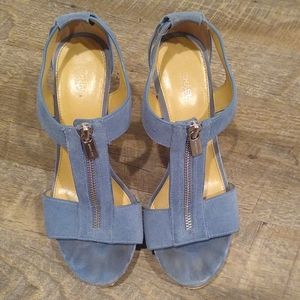Michael Michael Kors Berkeley Sandal Suede Size 7.5 Blue